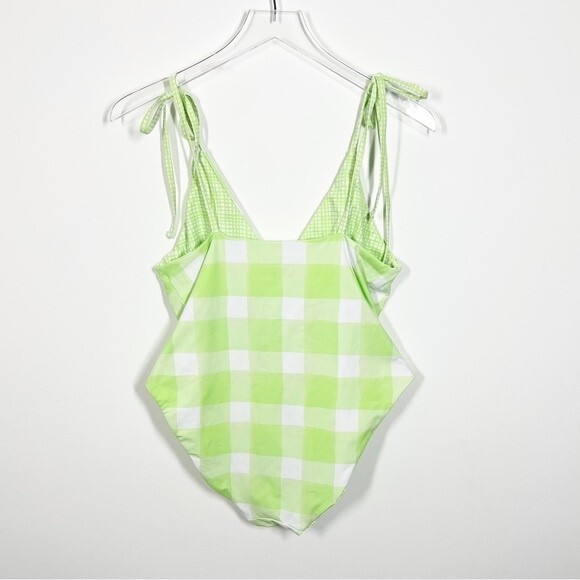 Solid and Striped Women's Size XL Olympia One Piece Reversible Swimsuit Green - Picture 6 of 11